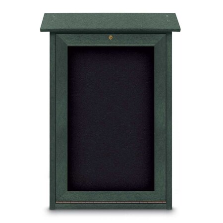 United Visual Products Outdoor Enclosed Combo Board, 48"x36", Black Frame/White Porc & Pumice UVCB4836ODB-WHTPORC-PUMICE